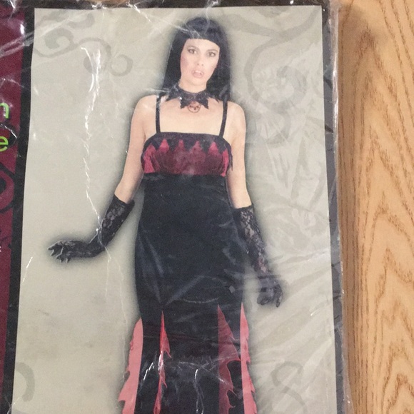 New Womens Victorian Vampire Halloween Costume size Small/Medium Fit size 6-8 - Picture 9 of 12